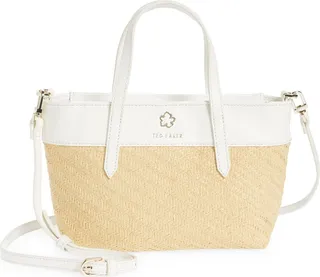 Mini Blesha Magnolia Woven Tote
