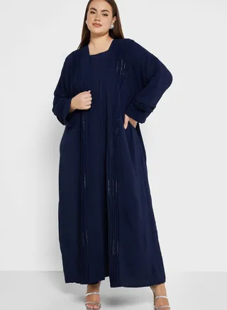 Embellished Detail Abaya With Inner