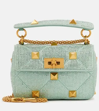 Roman Stud Medium embellished leather shoulder bag