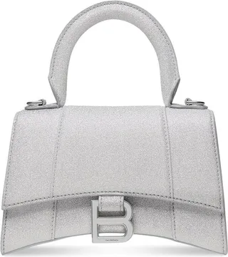 Hourglass glittered tote bag