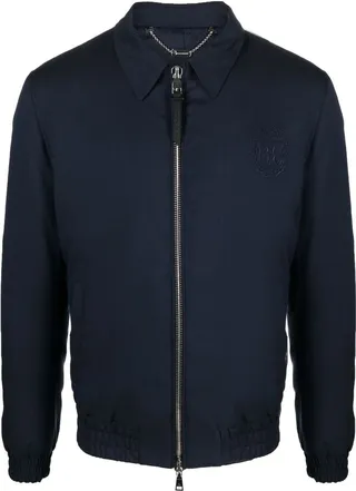 Logo-Embroidered Bomber Jacket