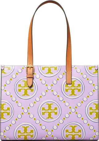 T Monogram embossed tote