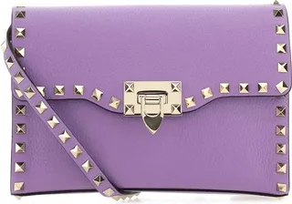 Valentino Garavani Rockstud Logo Detailed Crossbody Bag