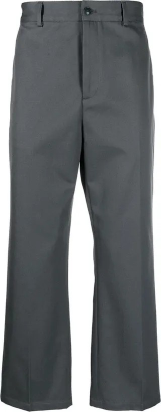 Straight-Leg Cotton Trousers