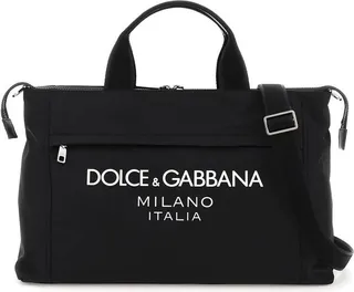 Dolce & Gabbana Logo Printed Zipped Travel Bag