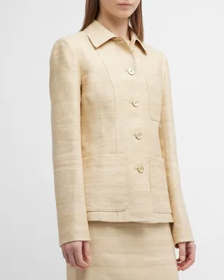 Patch-Pocket Tailored Chore Jacket