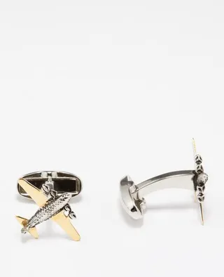 Aeroplane Metal Cufflinks