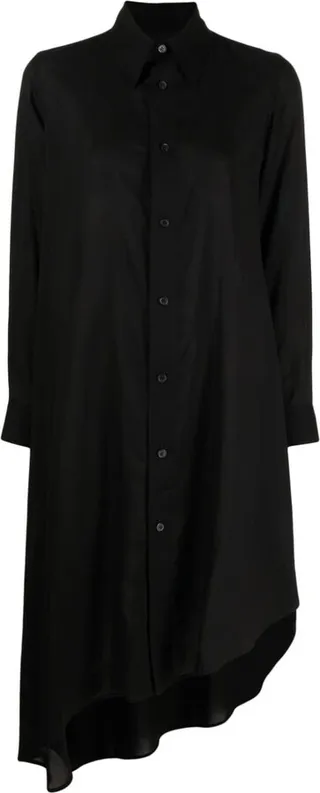 Draped-Detail Asymmetric Dress