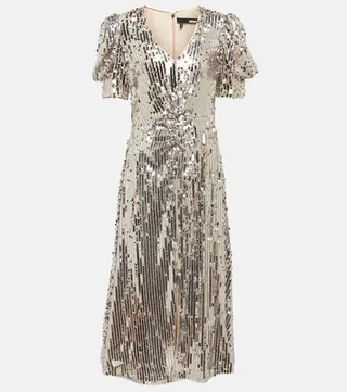 Sierina sequined midi dress