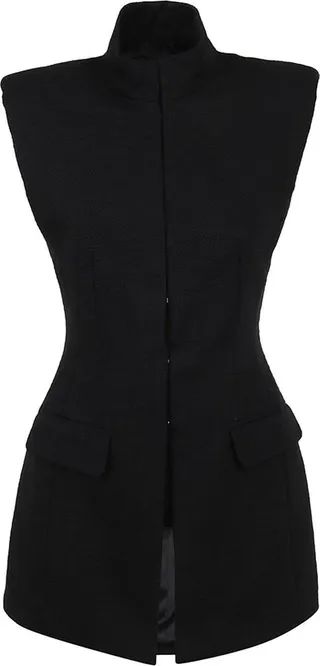 Dries Van Noten High-Neck Sleeveless Jacket