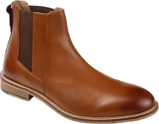 Thomas & Vine Corbin Plain Toe Chelsea Boot (Cognac) Men's Shoes