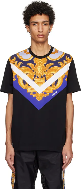 Versace Black Barocco 660 T-Shirt