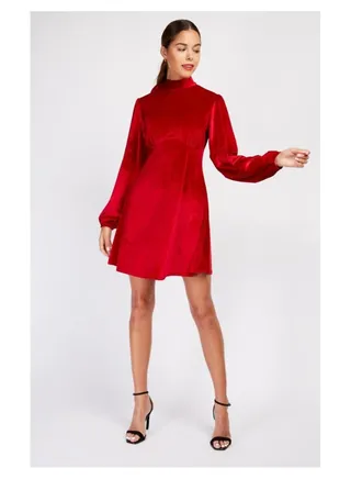 Little Mistress Red Velvet Dress