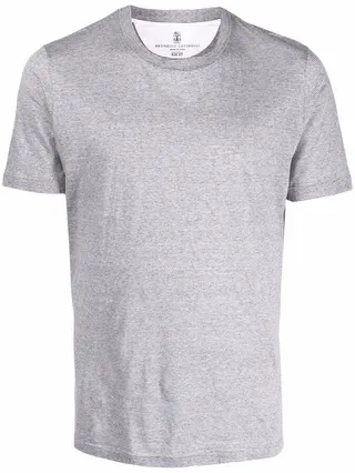 crew-neck fitted T-shirt