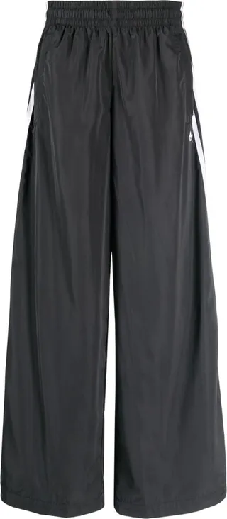 Logo-Embroidered Wide-Leg Track Pants
