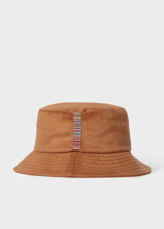 Camel Cashmere-Blend Bucket Hat