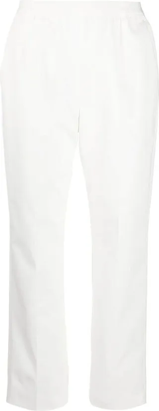 Elasticated Straight-Leg Trousers
