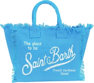 Vanity Turquoise Canvas Shoulder Bag