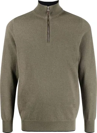 Half-Zip Front Cashmere Jumper