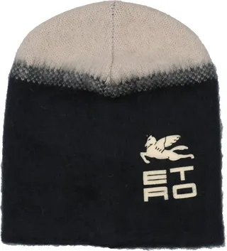 Etro Logo Embroidered Two-Tone Beanie