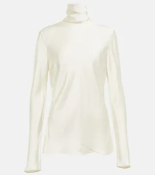 Turtleneck jersey top