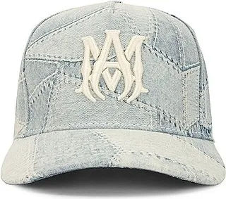 Amiri Denim Patchwork Hat in Blue