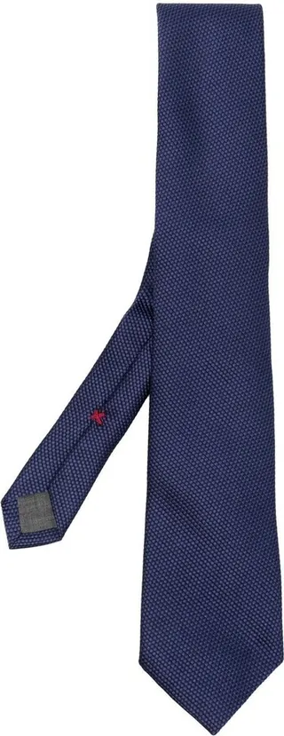 Blue Spotted Silk Tie