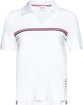 Thom Browne RWB Stripe Detailed Polo Shirt