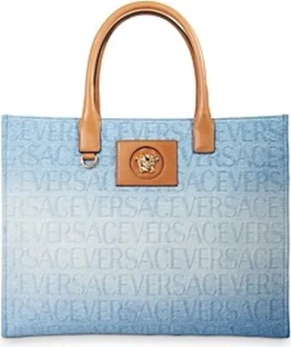Versace La Medusa Ombre Denim Tote
