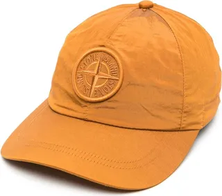Compass-patch curved-peak cap