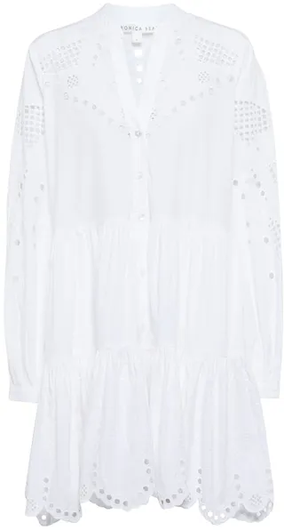 Ariana embroidered cotton minidress
