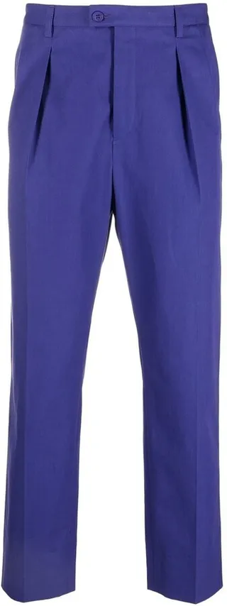 High-Waisted Tailored Cropped Trousers