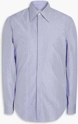 Striped cotton-poplin shirt