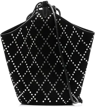 mini Lotus crystal-embellished tote bag