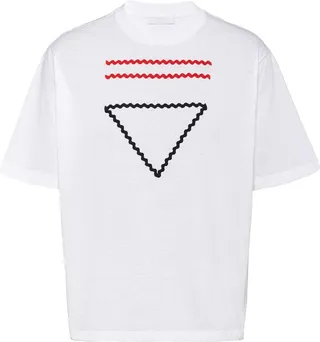 embroidered cotton T-shirt