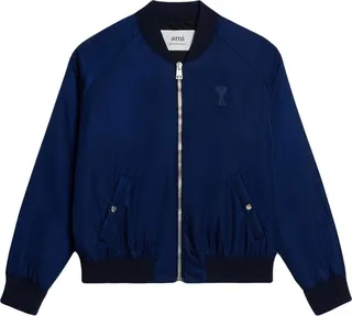 Logo-Embroidered Bomber Jacket