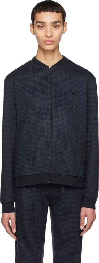 BOSS Navy Premium C Sweater