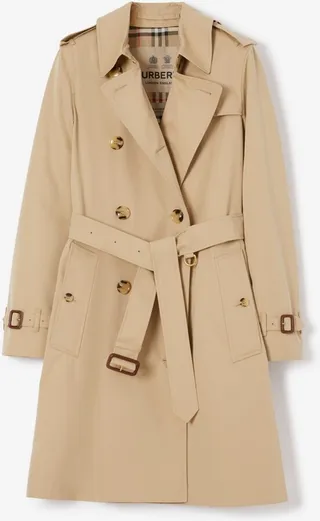 Burberry Mid-length Kensington Heritage Trench Coat Size: 0