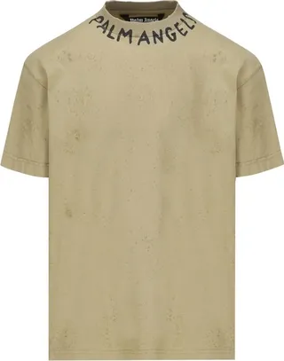 Palm Angels Logo Printed Crewneck T-Shirt