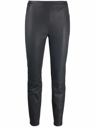 High-Waisted Leather Leggings