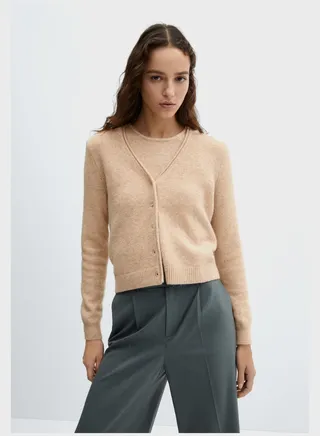 Button Detail Knitted Cardigan
