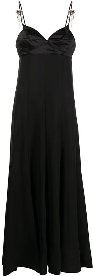 Crystal-Embellished Midi Dress