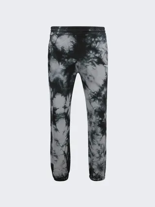 Diagonal Tie Dye Slim Sweatpant Warm Grey