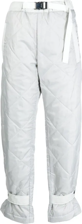Quilted Straight-Leg Trousers