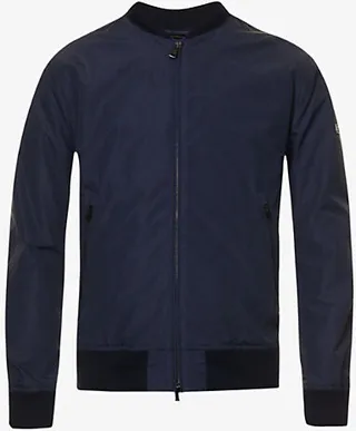 Mens Classic Chairman Navy Drayton Slim-fit Cotton-blend Bomber Jacket Xxl