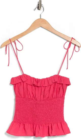 Tie Strap Smocked Camisole