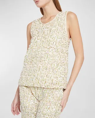 Sequin Embellished Tank Top