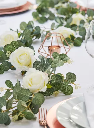 White Flower Garland