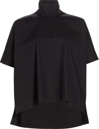 Turtleneck Poplin Top
