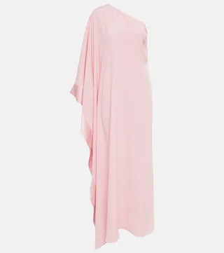 Betsy one-shoulder crepe gown